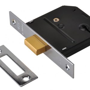 3 Lever Mortice Deadlock Chrome 79mm
