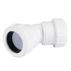 PRWFCB/45-50W Plastic Compression 50mm 45° Bend White