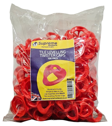 Tile levelling Twister Caps 100Pk