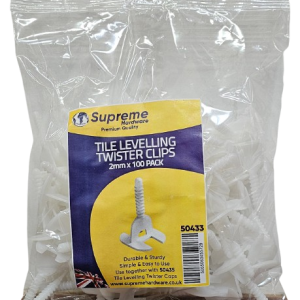 3mm Tile Levelling Twister Clips 100Pk