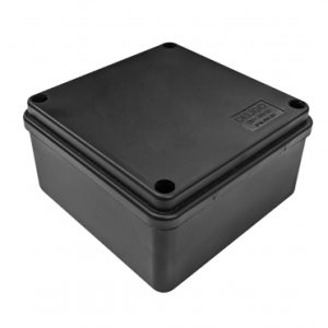 IP56 Junction Box Plain Black 100 x 100 x 50mm
