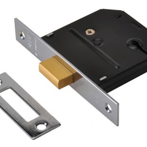 3 Lever Mortice Deadlock Chrome 65mm