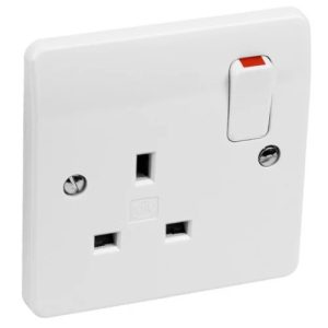 MK K2757WHI 1 Gang 13 Amp White DP Switched Socket Logic Plus