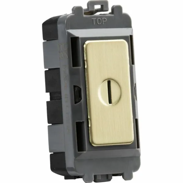 20AX 2 Way SP Key Module - Brushed Brass