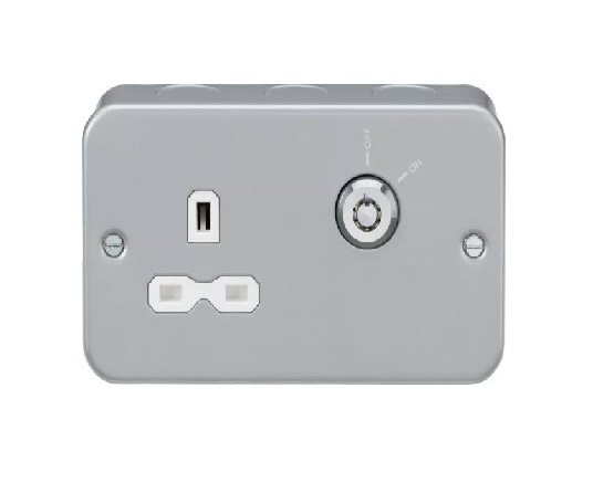 M9LOCKN 13A DP Lockable Socket With Neon