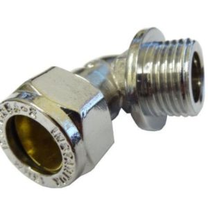 Compression 22mm X ¾" Chrome Plated Elbow Male Iron