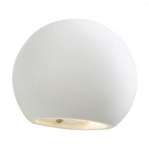 INL-37222 Martos Round Up & Down Plaster Wall Light White