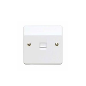 MK K427 1 Gang Secondary BT Telephone Outlet in White