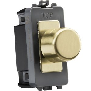Knightsbridge GDM1501BB 2-Way 10-150W (5-150W LED) Intelligent Dimmer - Brushed Brass