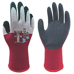 Wonder Grip Dual General Handling Gloves Maroon/Grey Large