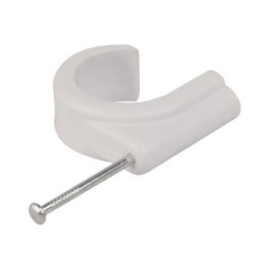 22mm Nail In Clips White