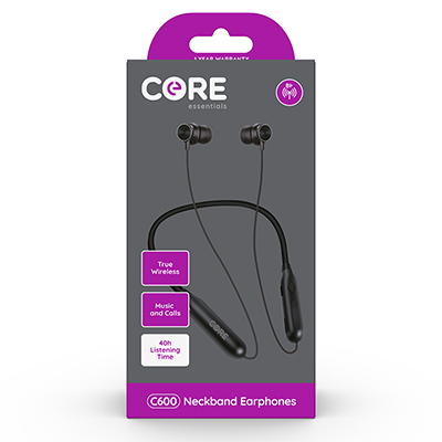 Core C600 Wireless Neckband Earphones