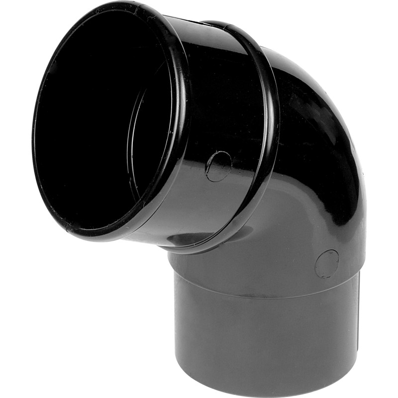 112mm Half Round Guttering Offset Bend 112.5°- Black