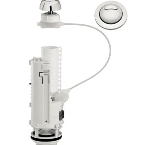 Optima 50 Cable Dual-Flush Valve & Chrome Button 1½″/2″ Bayonet, Adjustable
