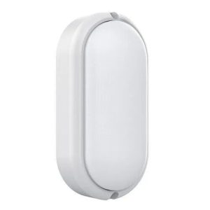 ROTHER 15W Oval LED Light Bulkhead Fitting 1200lm IP54 6500K Daylight Cool White