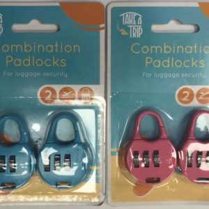 915675 Take a Trip Combination Padlock Set - Pack of 2