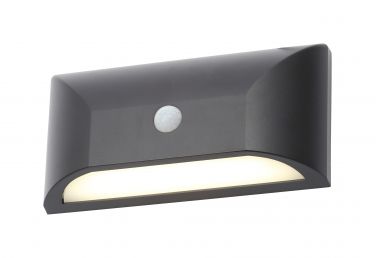 Poole LED Light (Black, IP65,PIR, Downlight)