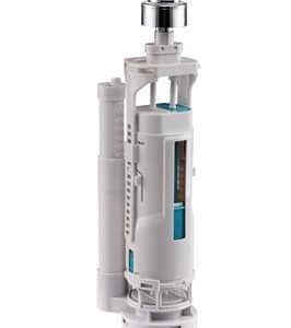 Adjustable Toilet Dual Flush Valve with Push Rod Push Button Toilet Flush System Replacement Universal WRAS Approved 1½" or 2"
