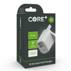 CORE+ Type-A 15.5W Dual Wall Charger