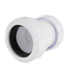 PRWFCR-5040W Plastic Compression 50mm X 40mm Reducing Coupling White