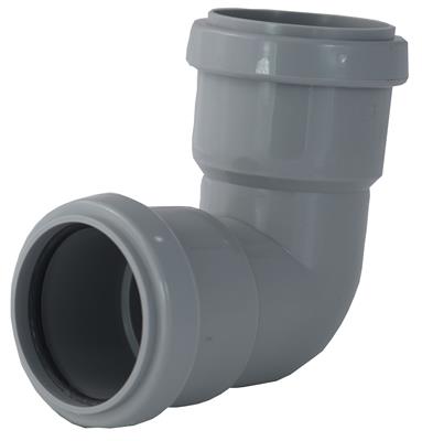 PRWPFB-40G Waste Push fit 40mm 90° Bend Grey