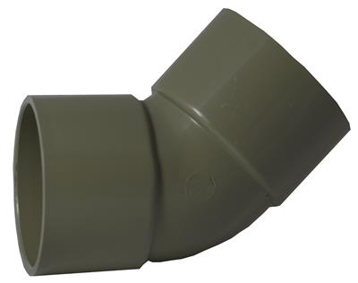 Waste Solvent Weld 40mm 45° Bend Black/White/Grey