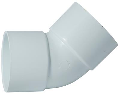 Waste Solvent Weld 40mm 45° Bend Black/White/Grey