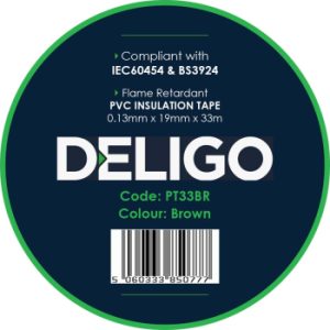 PT33BR 33 Metre PVC Insulation Tape- Brown