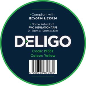 PT33Y 33 Metre PVC Insulation Tape- Yellow