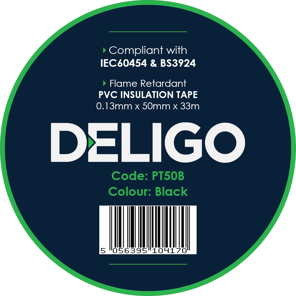 PVC Insulation Tape0.13mm X 50mm X 33m- Black