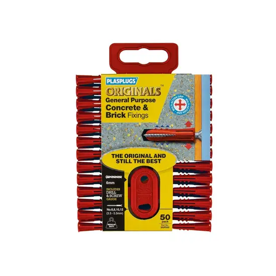 Originals General Purpose Concrete & Brick Fixings 50pk