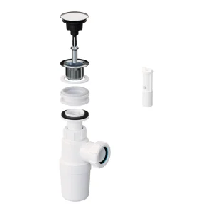 All in One Fast Fix Basin Clicker Waste with Bottle Trap