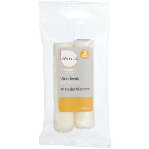 Harris 4" Roller Sleeves Wood Gloss 2Pk
