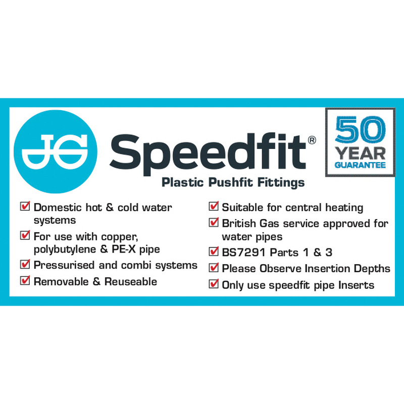 JG Speedfit 15mm Stem Elbow