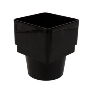 Square Downpipe Adaptor -Black