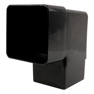 Square Downpipe Bend- Black