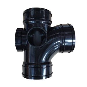 SCAT4 110mm Solvent Weld Triple Socket Access Branch 92.5° Black