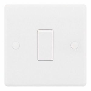 SSL501 Smooth White 1 Gang 10AX 2 Way Plate Light Switch