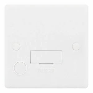 SSL529/F Smooth White 13A Flex Outlet Unswitched Fused Connection Unit