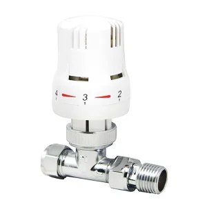 TRV01ST 15mm Straight Thermostatic Valve CP