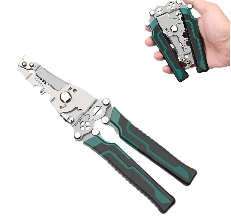 Professional Electrical Wire Crimper, for Cutting Stripping Shearing
