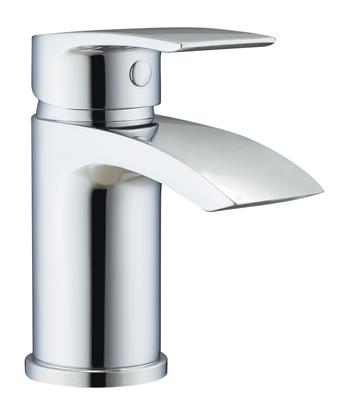 TAJBMMM Juliet Chrome Basin Mini Mono Mixer Including Push Button Sprung Waste