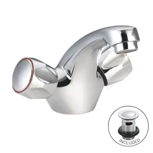 Taurus Basin Mono Mixer C/w Push Button Waste