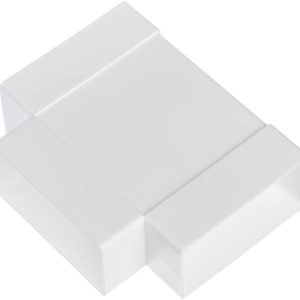 110x55mm T-Piece Duct Connector - Rectangular Flat PVC Ducting