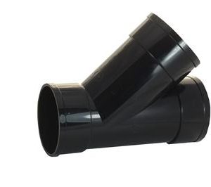 110mm Soil Solvent Weld 45° Triple Socket Tee