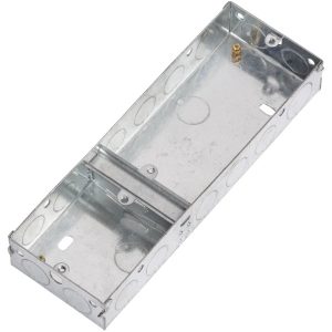 3 Gang 35mm Single Plus Double Flush Metal Back Box
