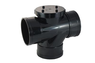 110mm Soil Solvent Weld 90° Tripe Socket Access Tee