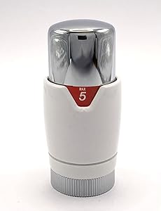 TRV04 Thermostatic Valve Head White/Chrome For TRV04CO