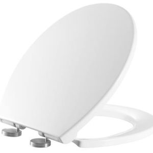 TSNAVSCMET Soft Close Metal Hinge Quick Installation Toilet Seat White