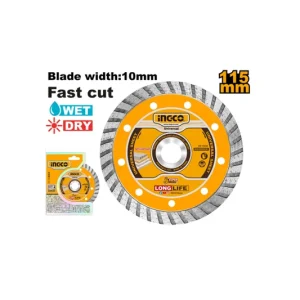 Ingco Turbo Diamond Cutting Disc 115mm (4½")